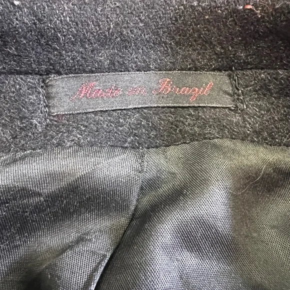 Nino Cerruti Cashmere Wool Blend Overcoat Mens Charcoal Gray, mens size 38r